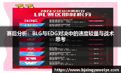 赛后分析：BLG与EDG对决中的速度较量与战术思考